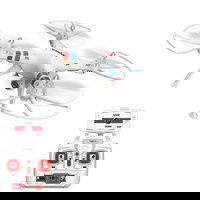 Quadcopter Explorers WiFi FPV cu Camera Video HD Alb Quadcopter Explorers WiFi FPV cu Camera Video HD Alb