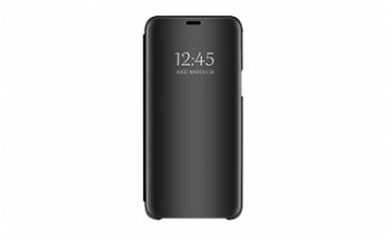 Husa compatibila Samsung Galaxy A6 Plus (2018) Book Clear View Standing Cover (Oglinda) Neagra Black