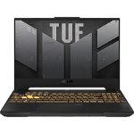 Laptop Gaming ASUS TUF Gaming F15 FX507VU cu procesor Intel® Core™ i7-13620H pana la 4.9 GHz, 15.6, Full HD, IPS, 144Hz, 16GB DDR5, 1TB SSD, NVIDIA® GeForce RTX™ 4050 6GB GDDR6, No OS, Jaeger Gray, ASUS