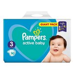 Scutece Active Baby, 6-10kg, Marimea 3, 90 bucati, Pampers, Pampers