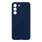 Husa Premium Upzz No Logo Soft Silicon, Compatibila Cu Samsung Galaxy S22 Plus, Interior Alcantara, Albastru Inchis, Upzz