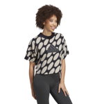 Imbracaminte Femei adidas Marimekko Future Icon 3-Stripes T-Shirt Light BrownBlackGrey, adidas
