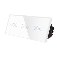 Intrerupator 3 x Triplu cu Touch din Sticla LUXION Gri