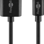 goobay Lightning - cablu de încărcare și sincronizare USB (negru, 50 cm)