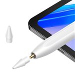 Stylus Pen Baseus Smooth Wireless Active 2 compatibil cu tablete Apple iPad, Indicatori LED, 130 mAh, Cablu USB-C inclus, Alb, Baseus