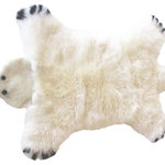 Blanita in forma de urs 80x130 cm alb