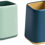 Set de 2 suporturi de birou Haugo, ABS, Albastru inchis/verde deschis, 8,13 x 10,75 x 7,2 cm