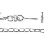 Sistem prindere leagan, Hammock, L.30 cm, metal, argintiu, Maison