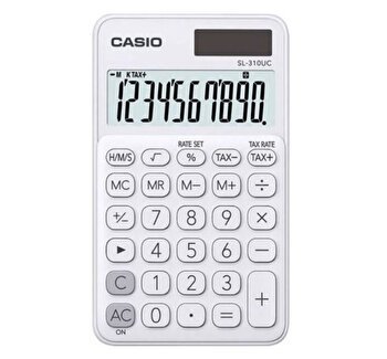 Calculator de birou Casio SL-310UC, 10 digiti, alb