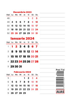 Calendar 2024 triptic cu planner magnetic, Crime Scene Press