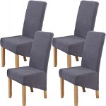 Set de 4 huse de protectie pentru scaune LiveGo, poliester, gri, 75 x 50 x 50 cm