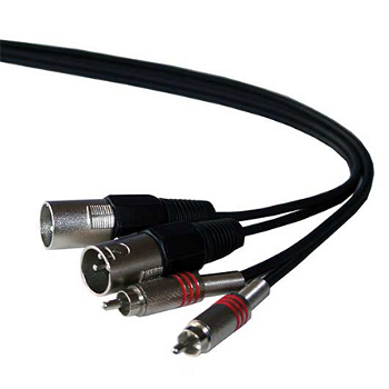 Cablu audio 2 rca tata-2 xlr tata profesional 1.5m