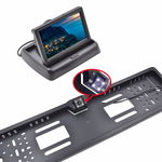 Set suport numar cu camera video marsarier si display pliabil LCD TFT 4.3", Tenq.ro