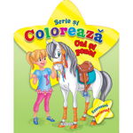 Carte pentru copii Scrie si coloreaza cai si ponei Girasol, 4 ani+, GIRASOL