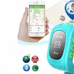 Ceas telefon Smartwatch cu localizare GPS pentru copii K5 -albastru la doar 199 RON in loc de 432 RON