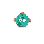 Maner robot pentru mobilier camera copil verde, 