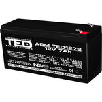 Acumulator AGM VRLA 12V 7Ah dimensiuni speciale 149mm x 49mm x h 95mm F2 TED Battery Expert Holland TED003195 (10), TED Electronic