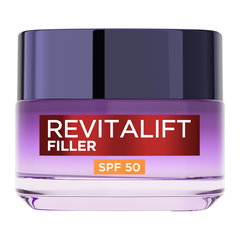Crema antirid de zi cu acid hialuronic si SPF 50 Revitalift Filler, 50ml, L'Oreal Paris, L'Oreal Paris