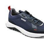 Pantofi HUGO bleumarin, 3146, din material textil si piele ecologica, HUGO