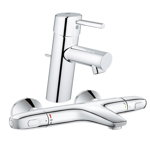 Pachet Baterie Grohe cada/dus termostat Grohtherm 1000-34155003 + Baterie lavoar Grohe Concetto New -32204001