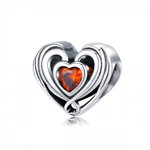 Talisman din argint 925 red heart shape, BijuteriidinArgint.ro