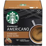 Capsule cafea Starbucks House Blend Americano by Nescafé Dolce Gusto, prajire medie, 12 capsule, 102g, Starbucks