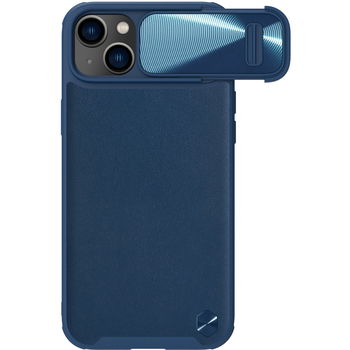 Textured S Case Husa blindata pentru iPhone 14 Plus cu capac pentru camera albastra, Nillkin