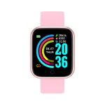 Ceas Smartwatch Sport Roz cu Functii de Ritm Cardiac si Tensiune Arteriala pentru Android SWY68