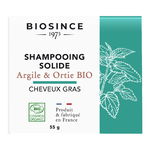 Sampon organic solid pentru par gras cu argila & urzica, 55g, Biosince 1975, Biosince 1975