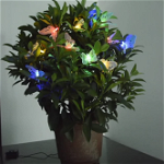 Sirag decorativ cu fluturi luminescenti pentru gradina, incarcare cu lumina solara , Aexya, Multicolor, Aexya