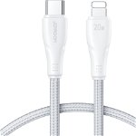 Cablu de date cu incarcare rapida, Joyroom, Compatibil cu Apple, USB-C - Lightning, 20W, 480 Mbps, 0.25 m, Alb