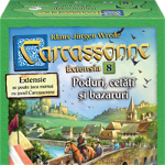 Joc de societate Carcassonne extensia 8 Poduri cetati si bazaruri bge-66646_ro