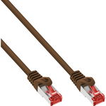 Cablu de retea RJ45 S/FTP PiMF Cat.6 10m Maro, InLine IL76400K, InLine