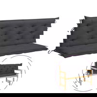 Perne banca de gradina 2 buc., vidaXL, antracit, tesatura oxford