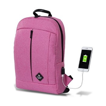 Rucsac cu port USB My Valice GALAXY Smart Bag, roz