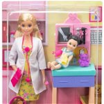 Papusa Barbie cariera - Doctor pediatru, blonda