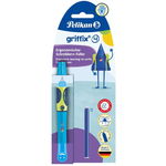 Stilou Griffix pentru dreptaci Neon Fresh Blue Pelikan