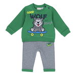 Costum bebe Chicco, tricou si pantaloni, verde, 00740-63MFCO, Chicco