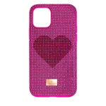 V crystalgram heart smartphone case with bumper - iphone 11 pro, Swarovski