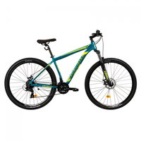 Bicicleta MTB Colinelli COL25 Marimea M 29 inch Verde Schimbator Shimano ST-EF500 EZ-FIRE PLUS 24 Viteze Cadru Aluminiu Frane pe Disc