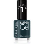 Rimmel Super Gel gel de unghii fara utilizarea UV sau lampa LED culoare 068 Beach House Blue 12 ml, Rimmel