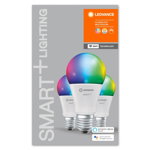 Ledvance Bec LED Smart Wi-Fi, E27, 9 W, 806 lm, RGBW, 3 buc, Osram