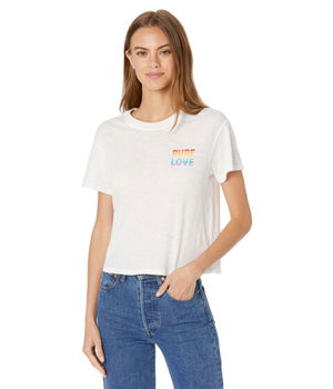 Imbracaminte Femei Wildfox Pure Love Boy Tee Vanilla, Wildfox