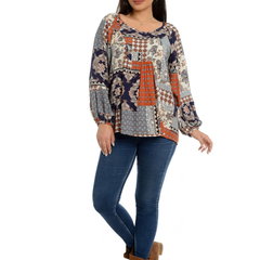 Bluza Dama Platca Bej cu Maneca Bufanta -, Eranthe