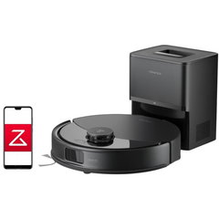 ROBOROCK Aspirator robot Roborock Q10 PF+ B, aspirator si mop cu statie de golire automata, 10.000 Pa, baterie 5.200 mAh, Autonomie 150 min, Navigatie AI, Recipient praf 2.7L, Lifable Mop, Suport Alexa si Google Home, Negru, ROBOROCK