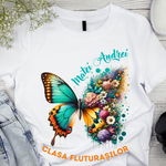 Tricou absolvire elevi clasa 4 sau gradinita Clasa fluturasilor cu text sau poze ABS1063