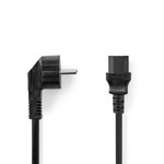 Cablu de alimentare Schuko tata cotit - IEC-320-C13 2m negru