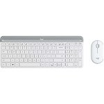Kit tastatura + mouse Logitech Combo MK470, Slim, Off-White