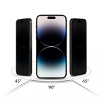 Folie sticla HOFI Anti Spy 9H compatibila cu Samsung Galaxy S23 FE Privacy, Glass Pro