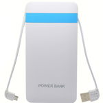 Baterie externa iUni PB16, 10000mAh, Dual USB, Powerbank, White